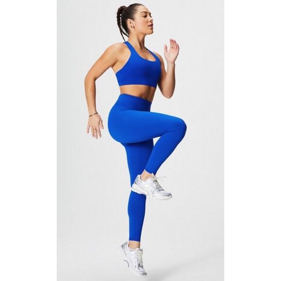 New Girlfriend Collective 2-pc Activewear Set Blue Leggings in Med Bra in Small - Picture 1 of 6